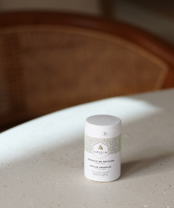 white box of propolis on a table
