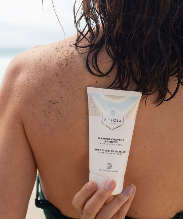 girl with hair masque